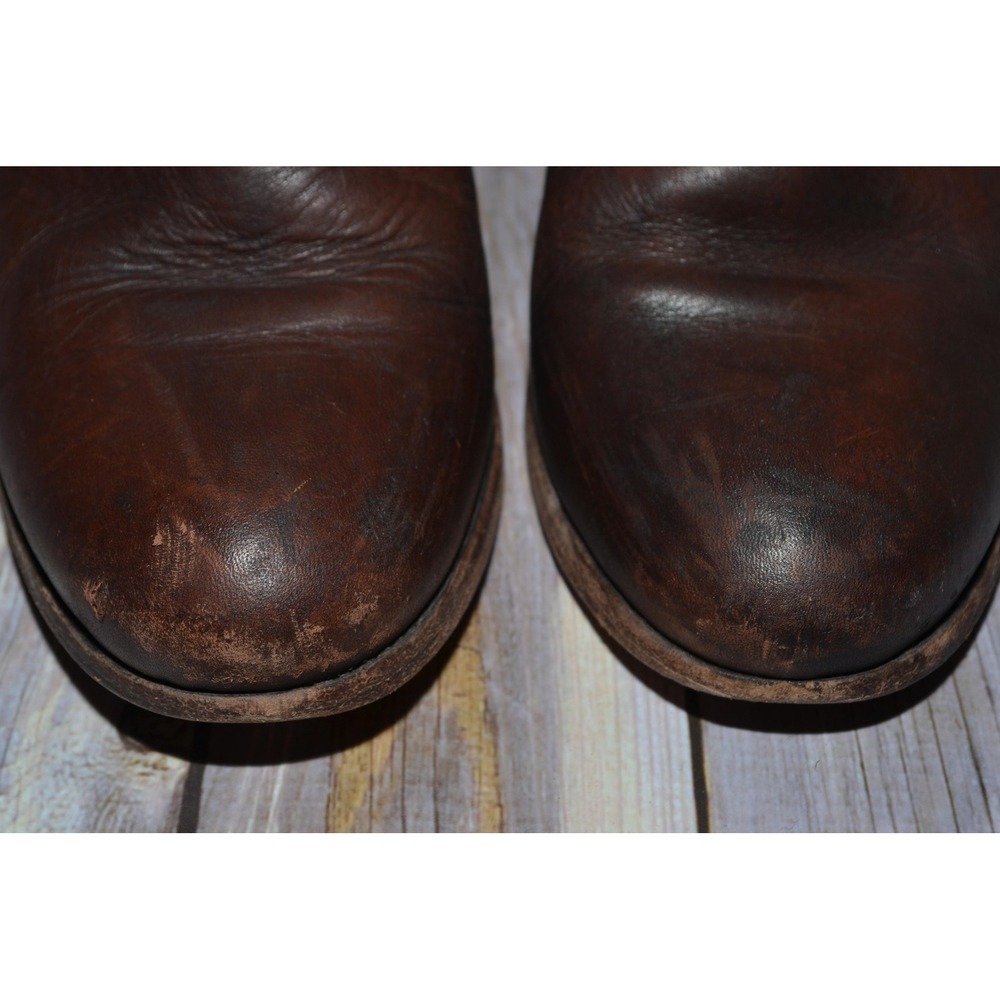 Frye Boots Womens Size 9 B Brown Leather Ankle Buckle Booties Malorie Knotted - Picture 3 of 14